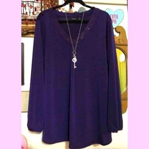 2X🦩Apt 9 Pretty in Purple Soft Stretchy Stylish Womens Plus Size Top!